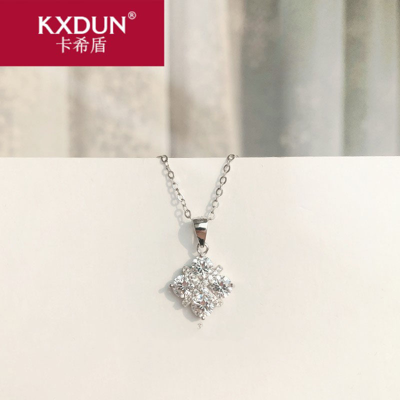 KXDUN/卡希盾菱形洛世奇锆石项链女纯银闪耀个性少女生日ct0307