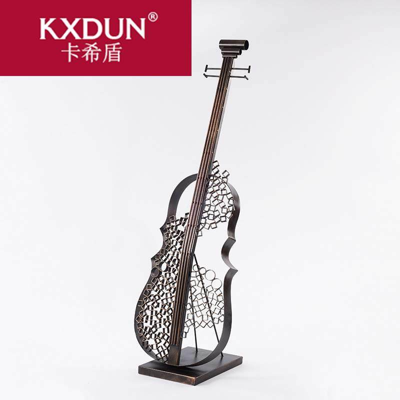 现代轻奢小提琴摆件大型落地雕塑艺术品酒店餐厅别墅会所展厅饰品