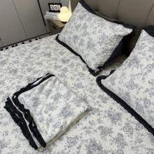 韩式全棉床盖三件套被套四件套100%纯棉绗缝夹棉加厚可水洗四季款