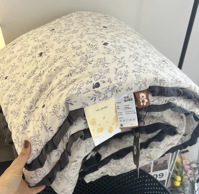 全棉花边ins风夏被春秋被冬被