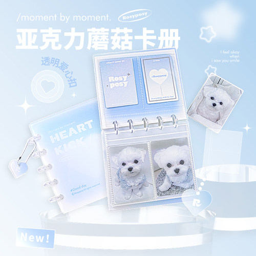 【双面可收纳】亚克力蘑菇扣卡册