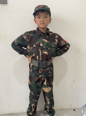 儿童迷彩服男童女童套装幼儿园小学生军训服孩子夏令营表演服速干