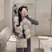 小个子 整皮狐狸毛马甲整皮显瘦网红爆款 甜心奶狐 秋冬新款