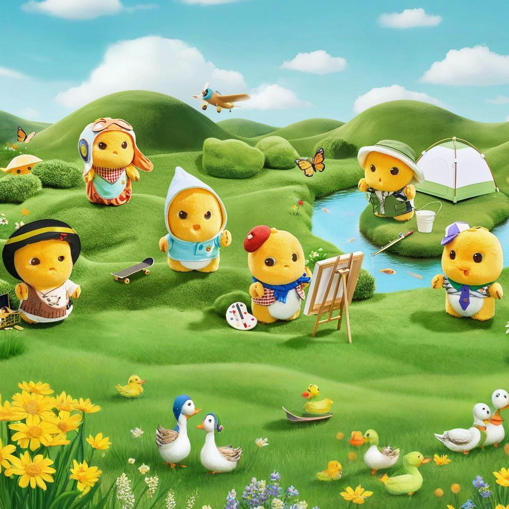 X11奶龙去哪玩系列毛绒挂件