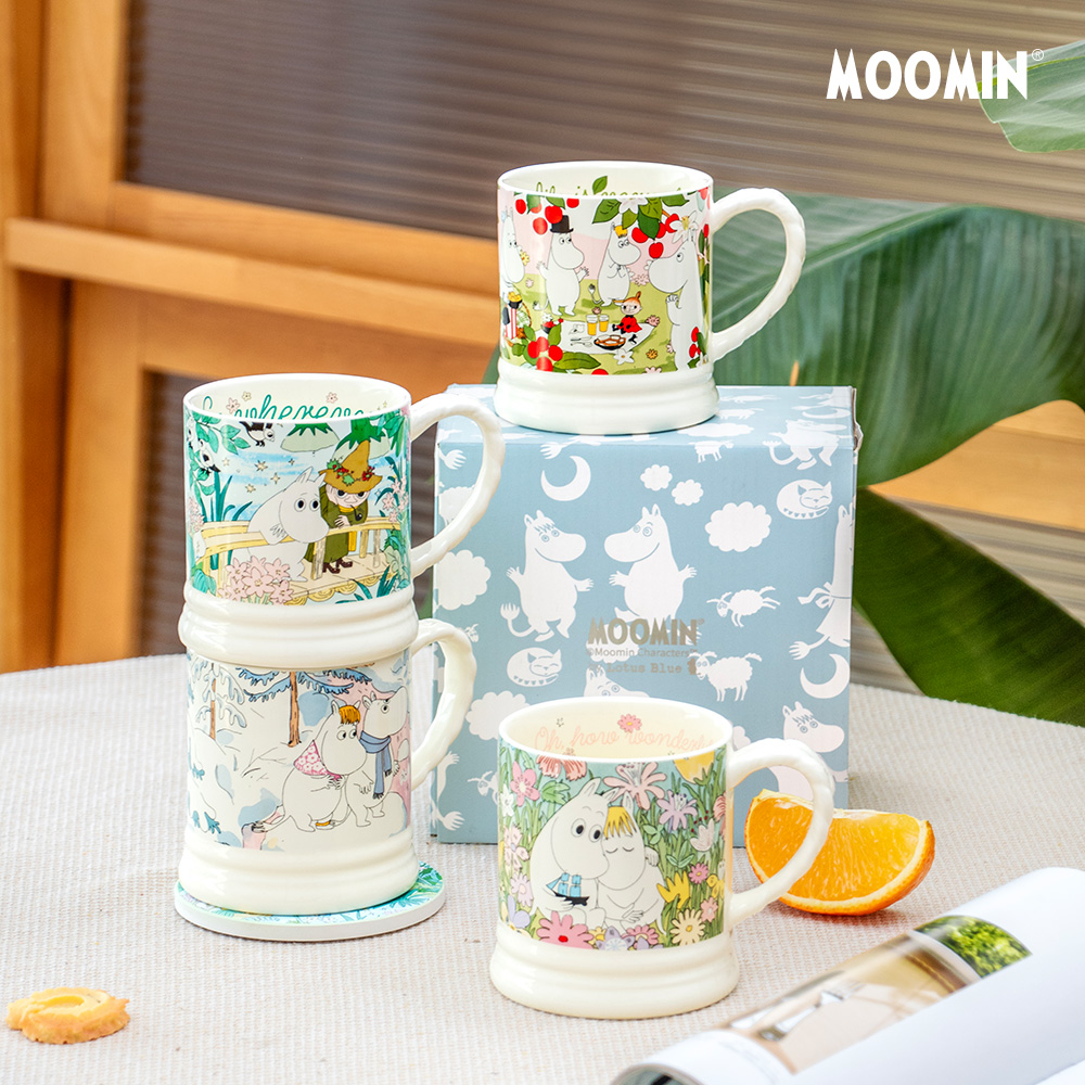 姆明陶瓷英式复古情侣咖啡杯