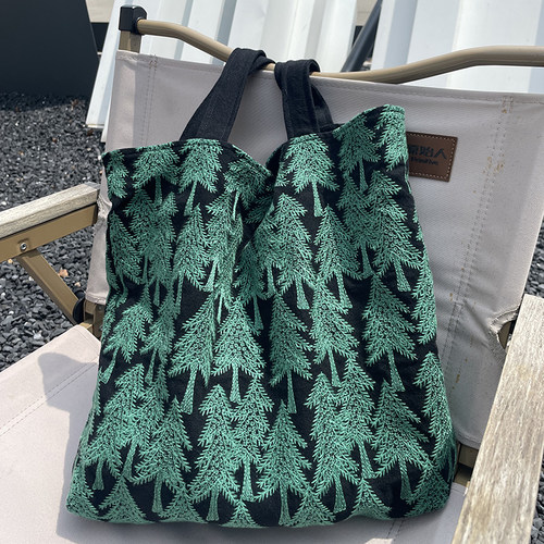 皆川明风格托特包枫外精致刺绣