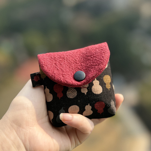 枫外手作 田园交响曲翻盖荷包收纳小布袋苹果123代蓝牙耳机保护套