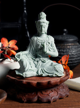 中式水月观音微景观鱼缸