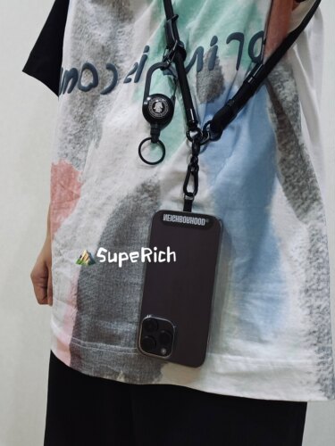 包邮Nbhd山系风手机挂绳背带绳厚实粗便携耐用黑化风露营装备挂绳