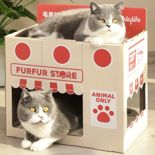 Tinklylife Mao Planet Saint Store Store Store Cat Grafbing Panel Double -Layer High Primeing Platform Платформа гофрированная бумага для кошек гнездо