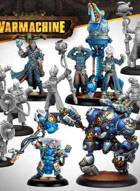 钢铁国度席格纳Warmachine: Cygnar Storm Forge Command Cadre
