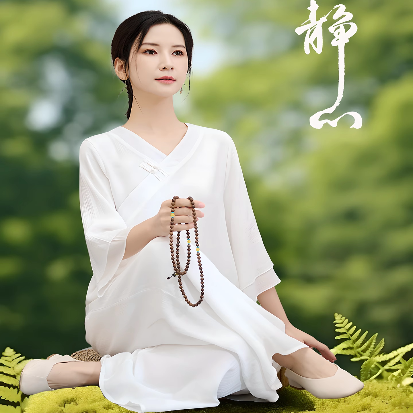 辟谷打坐冥想禅意佛系图片