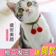 樱桃猫咪项圈装 饰品幼猫小奶猫中小型犬宠物可爱项圈围脖宠物用品