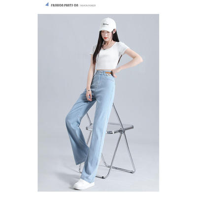 窄版天丝牛仔裤女夏季2025新款