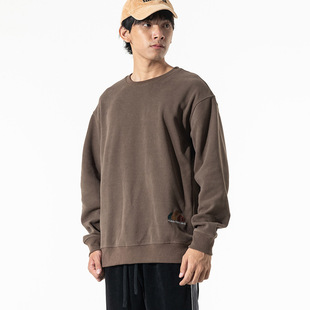 秋季 宽松大码 2024新款 男士 加绒 卫衣男男款 上衣长袖 加肥加大春秋款