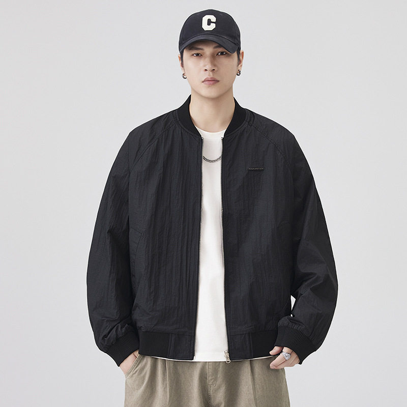 双面穿复古迷彩设计美式飞行员夹克男士棒球服秋季轻奢款工装外套