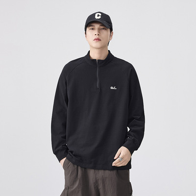 男士半拉链纯棉速干卫衣