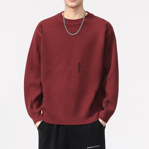 秋冬保暖美式复古男士毛衣