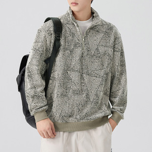 长袖 高街宽松立领套头衫 上衣服 潮牌美式 330g重磅休闲卫衣男款