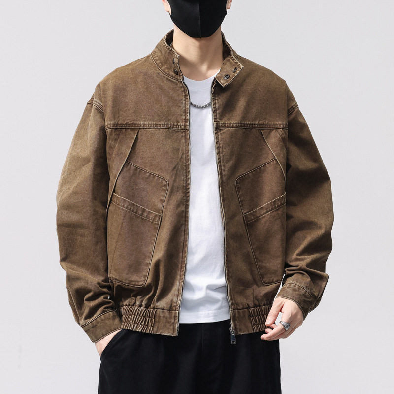 复古轻奢男装飞行员夹克