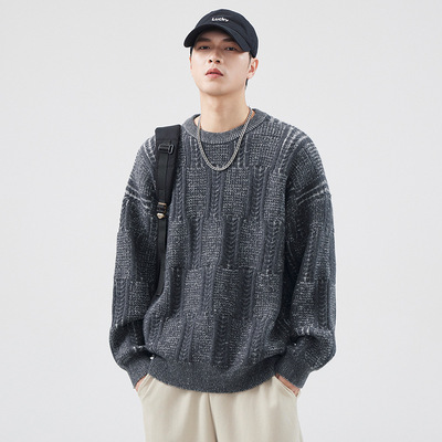美式复古重磅加厚男毛衣
