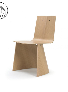 北欧实木ClassiCon单人休闲靠背椅子简约现代艺术餐椅客厅办公椅