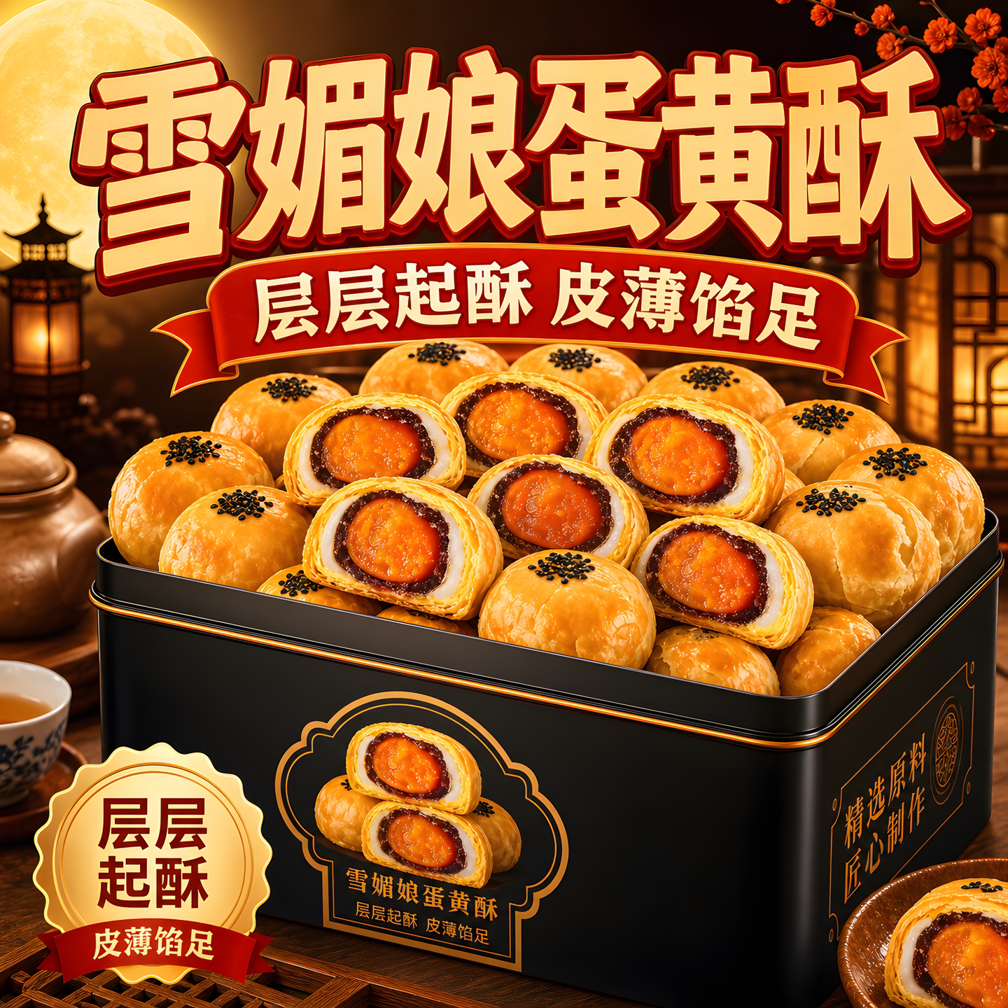蛋黄酥流心面包整箱年货礼盒
