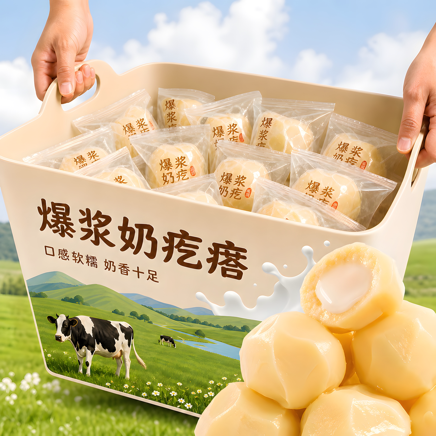 新疆爆浆奶疙瘩无添加无蔗糖补钙