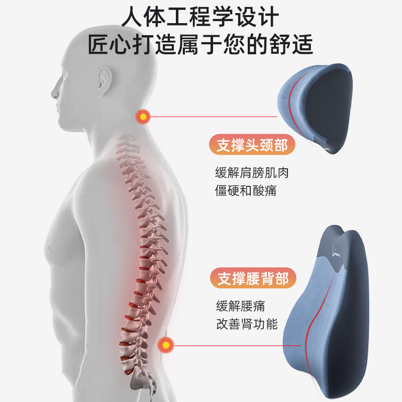 汽车腰靠坐垫护腰枕垫腰部支撑垫靠背车载腰托枕车用座椅头枕腰枕