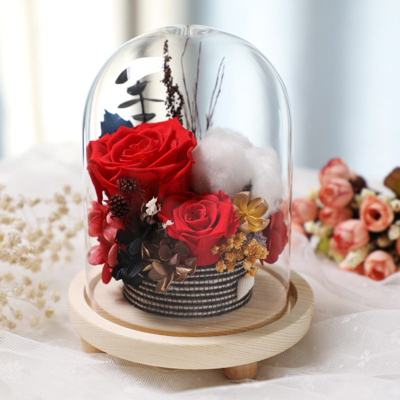Spend eternity Glass cover Gift box rose Girlfriend Wife Valentines Day birthday gift Decorationin the Flower delivery/Flowers simulation/Plants gardening , Spend eternity/Dried flowers , Spend eternity  category - from Buy2taobao.com to provide professional Taobao agent buy service