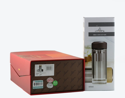 Счетчик Вьентиана подлинная бесплатная доставка V20 Случайное стеклянное стеклянное стекло Двойное слоя прозрачная стаканчика стакана с чашкой фильтра