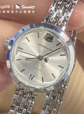 三丽鸥生日礼物手表女简约高级hellokitty高中学生轻奢小众石英表