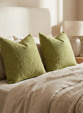 ELLALORA超声波压花抱枕套简约现代纯色靠枕沙发靠垫套子JZL2430