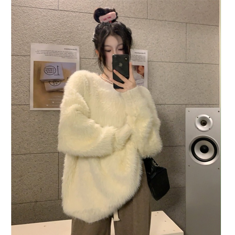 软糯加厚上衣慵懒风宽松毛衣