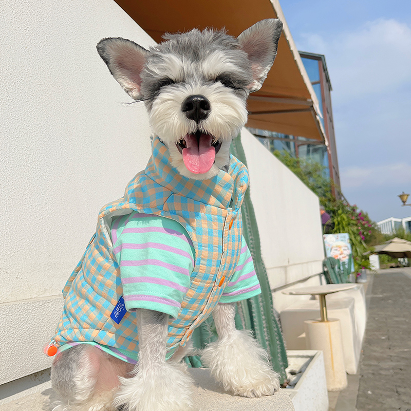 保暖宠物衣服狗狗棉服雪纳瑞马甲