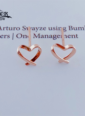 爱心耳钉年货价送女友特闪闪爆款