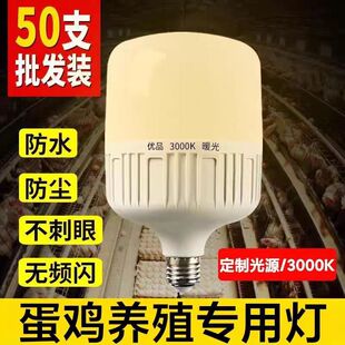 养殖蛋鸡灯养殖牲畜灯led节能灯泡养鸡场照明专用防水灯泡暖光