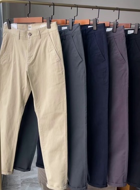 糕端货！磨毛斜纹梭织面料！黑色直筒休闲裤男士2021早秋新款潮流