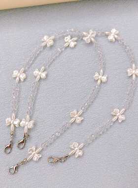 夏季韩系露肩百搭珍珠肩带汉服抹胸裙吊带辣妹性感高颜值双肩肩带