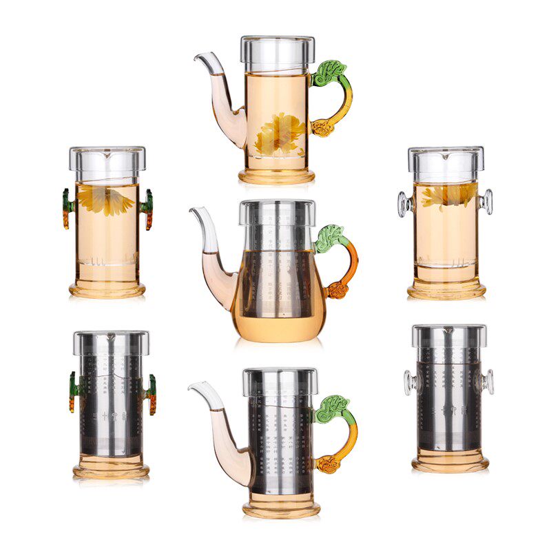 耐热玻璃加厚双耳杯功夫茶具