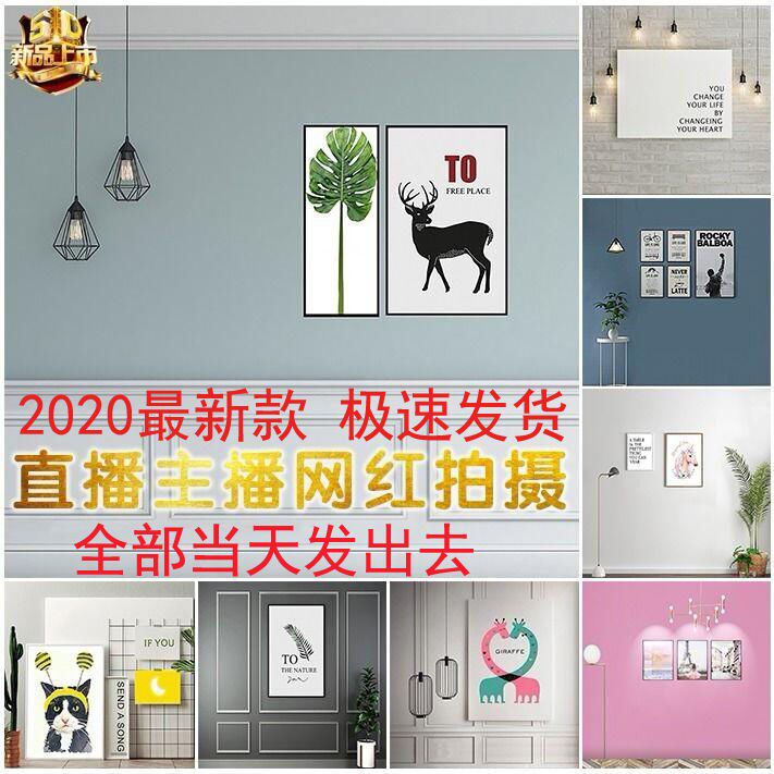 YY主播背景布直播间拍照背景布摄影拍摄ins网红背景墙3d装饰室内