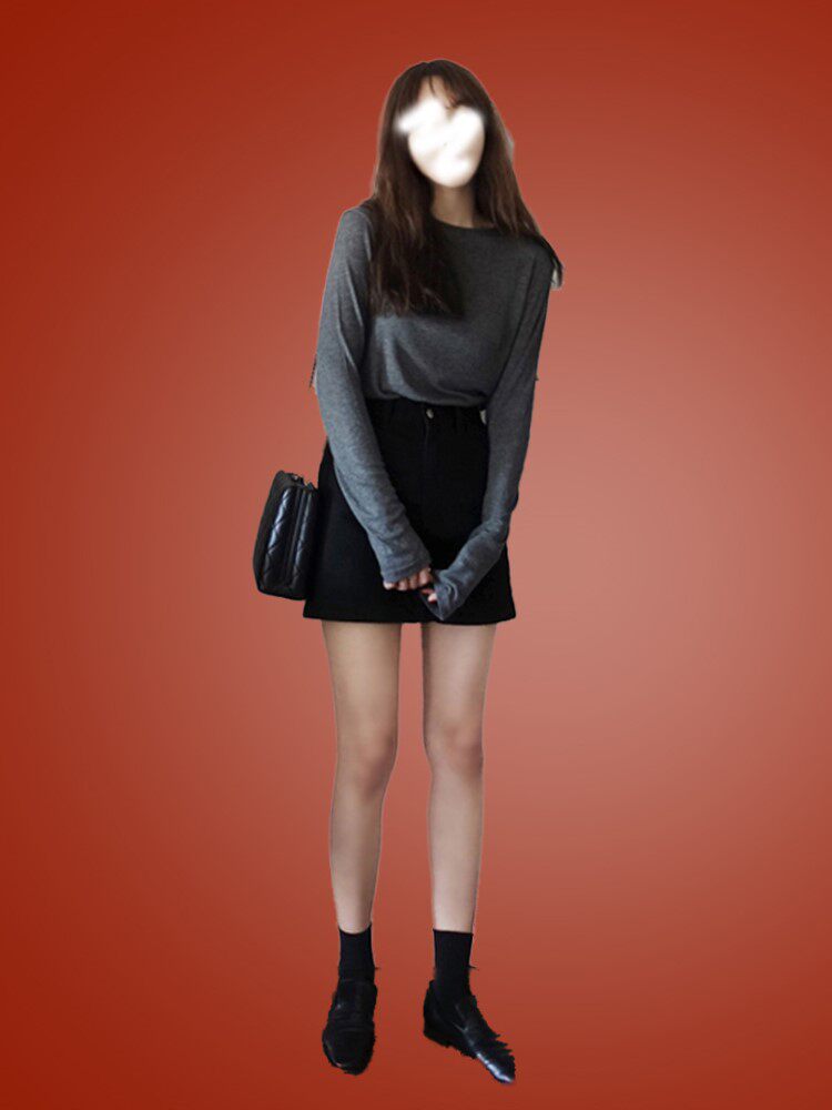 修身有内衬防走光学生牛仔短裙