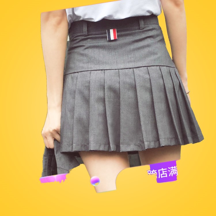 tba字显瘦欧美学院风半身裙子