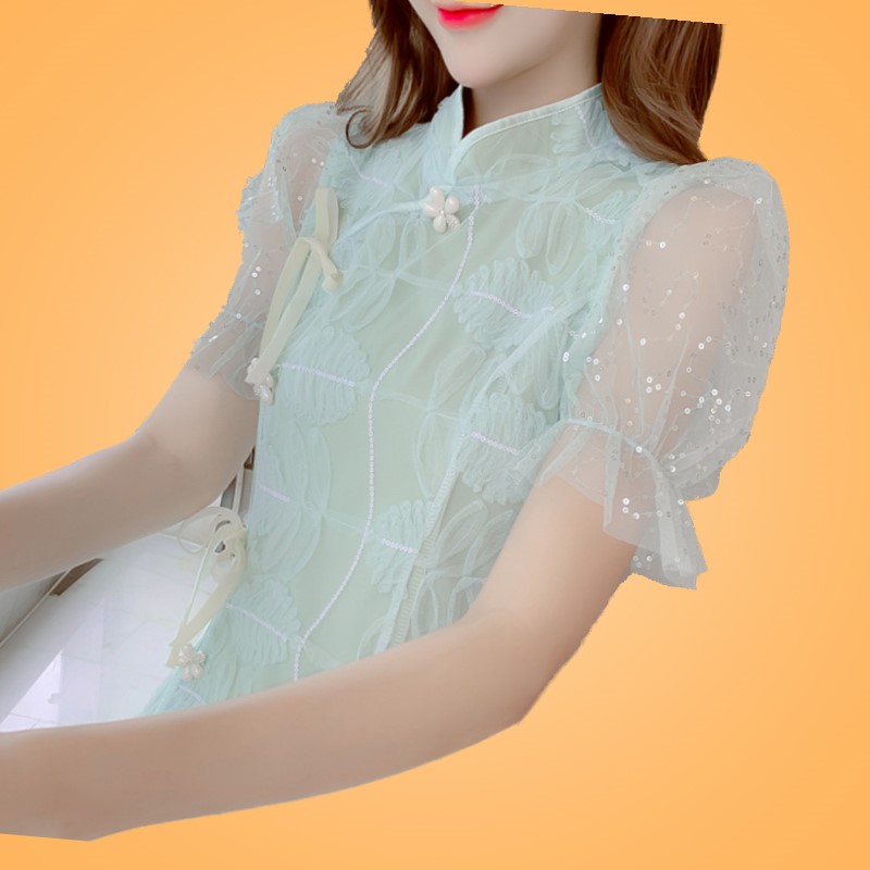 少女款裙子夏装版连衣裙女装年轻2020年新款旗袍改良超仙森系仙女