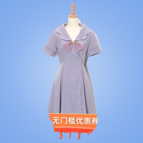 香芋紫色连衣裙子夏季长短法式小众少女甜美初恋复古温柔风
