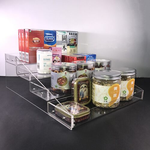 塑料展示架宾馆药店小卖部烟盒展示架透明桌面超市便利店收银台旁