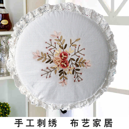 防尘罩福绣居风扇套布艺丝带绣