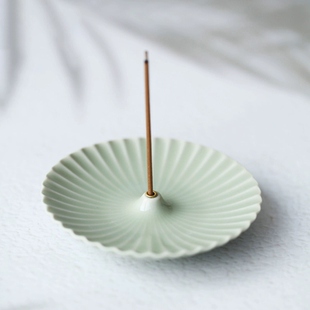 香托香薰 香座香立香盘 檀香禅意创意 线香底座 复古手工青瓷香插