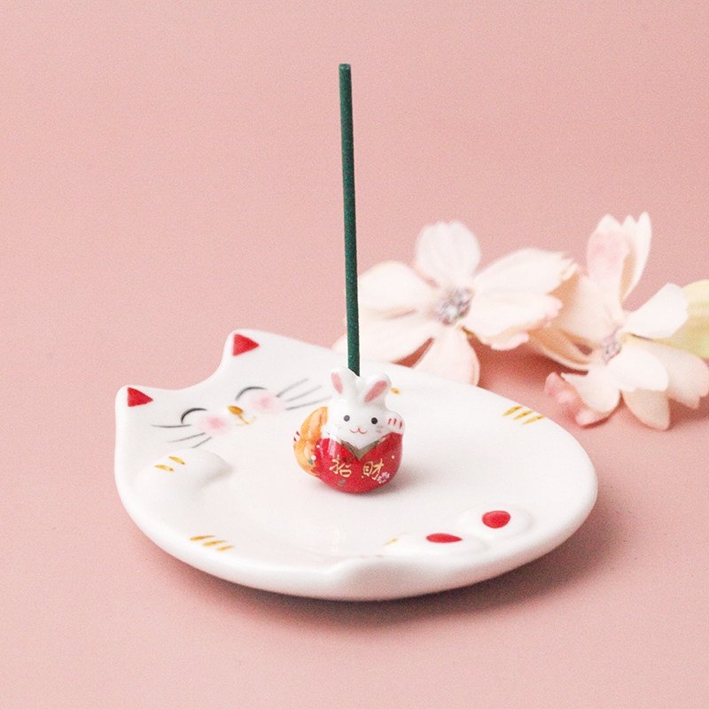 日本线香底座兔子香插香盘沉香檀香家用熏香香立香座猫咪香托香薰,洗护清洁剂/卫生巾/纸/香薰,香薰香料,淘宝优惠券,粉丝福利购,淘宝优惠卷