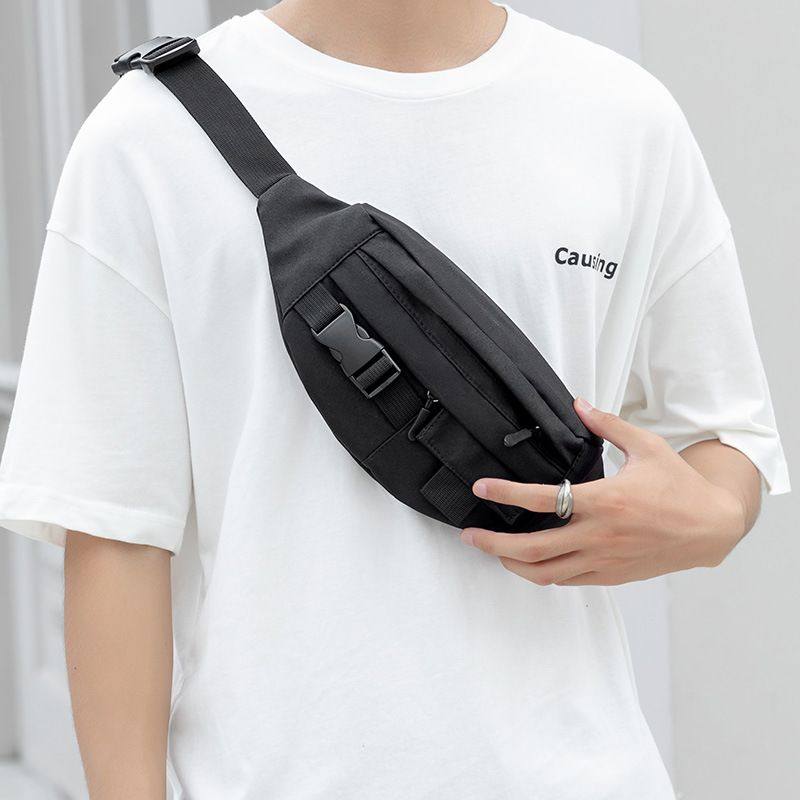 男士斜挎包潮牌日系懒惰风胸包新